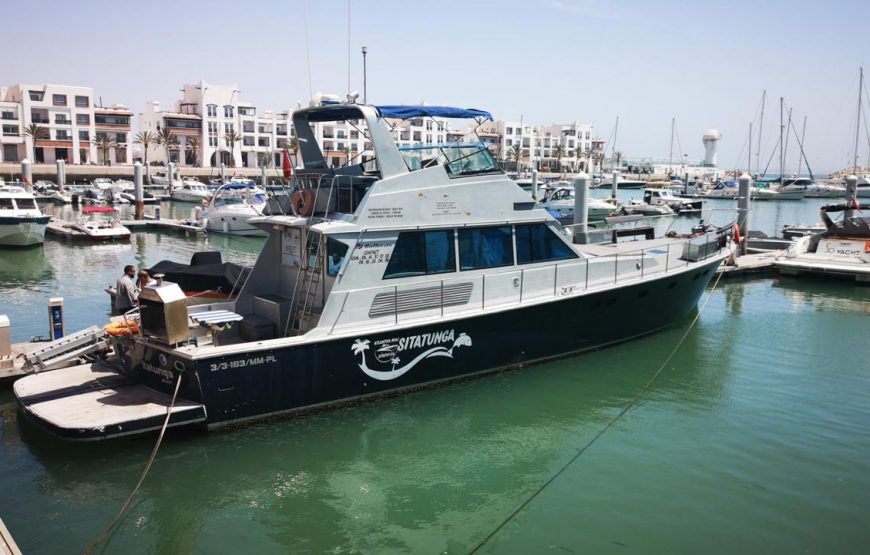 Agadir : Bateau, pêche, natation et barbecue (6h)
