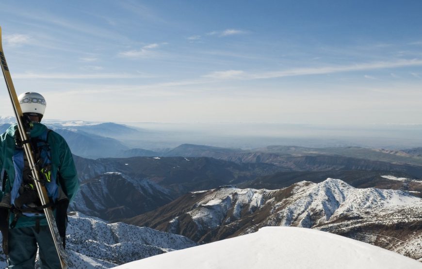 Winter Cross-Country Skiing in the Atlas Mountains
