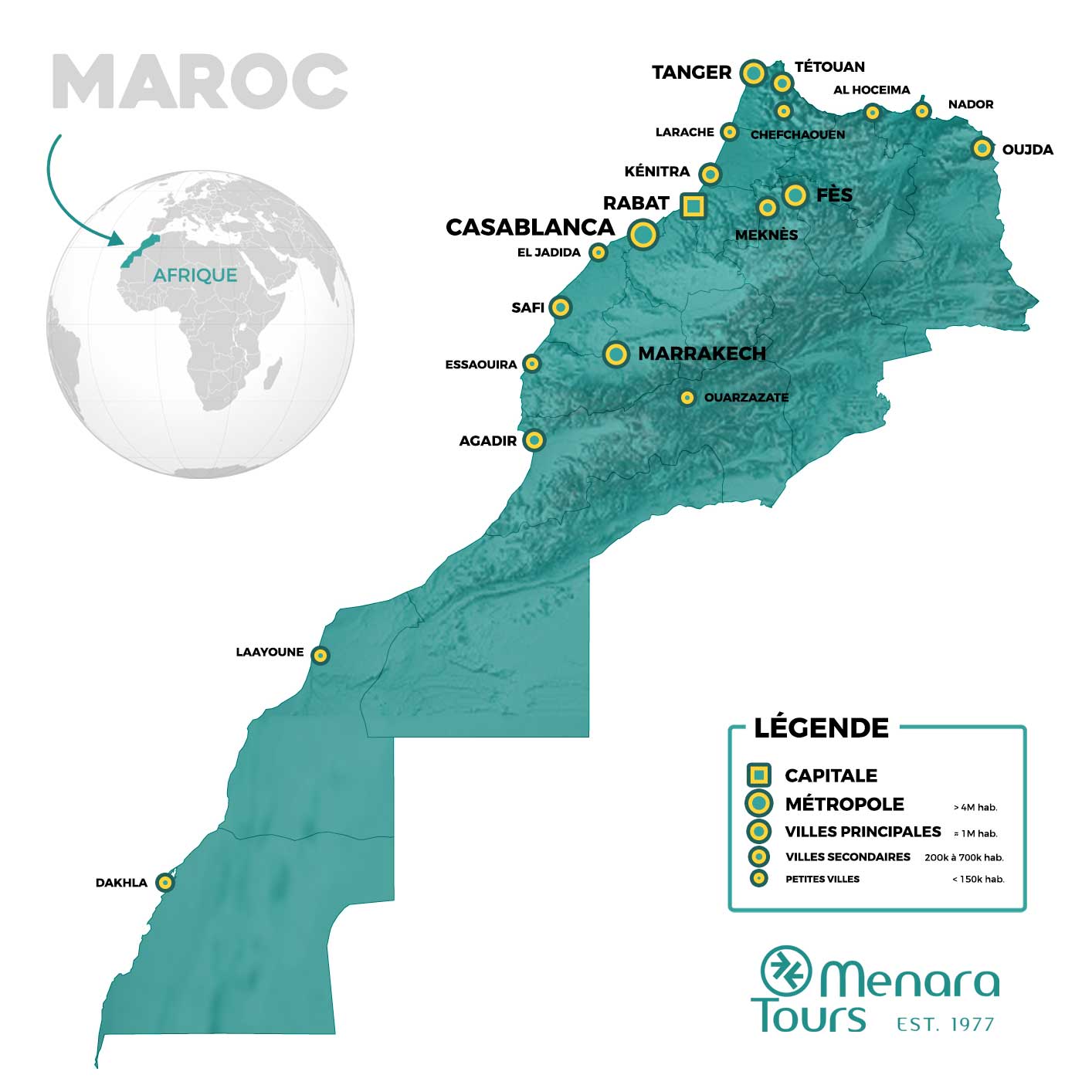 carte maroc francais