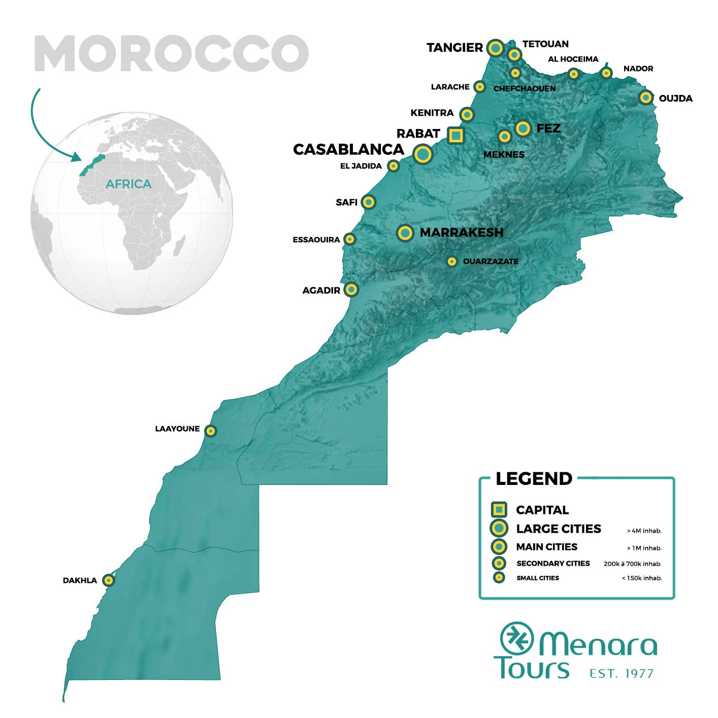 morocco map english